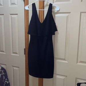 Black dress with overlay. Size 6 womens.